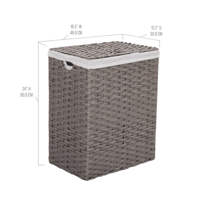 Handwoven Lidded Laundry Hamper