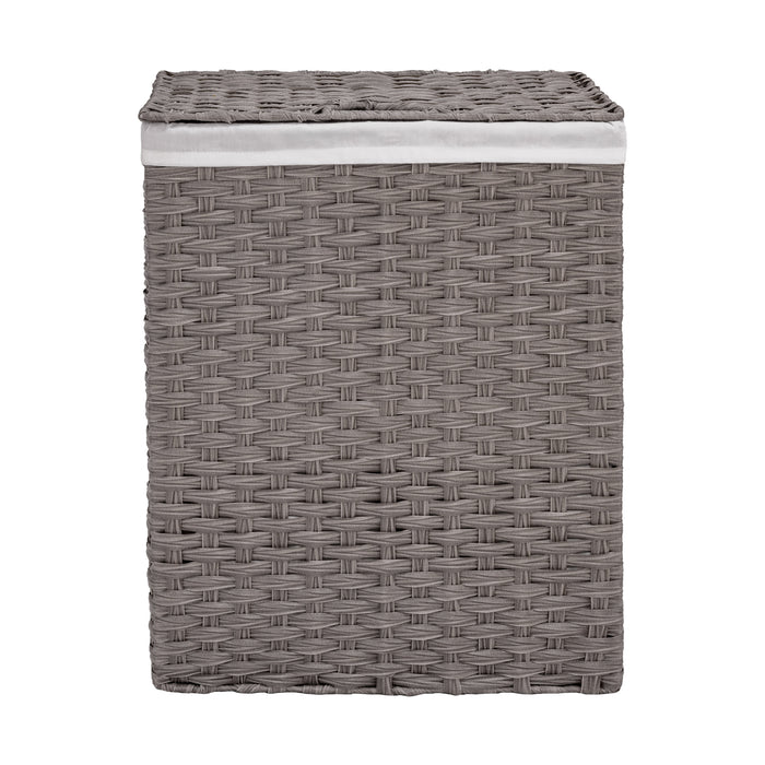 Handwoven Lidded Laundry Hamper