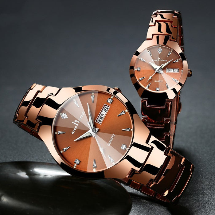 HIS + HERS Luminous Quartz Watch