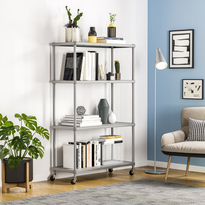 HOME 4-Tier Steel Shelving with Shelf Liners