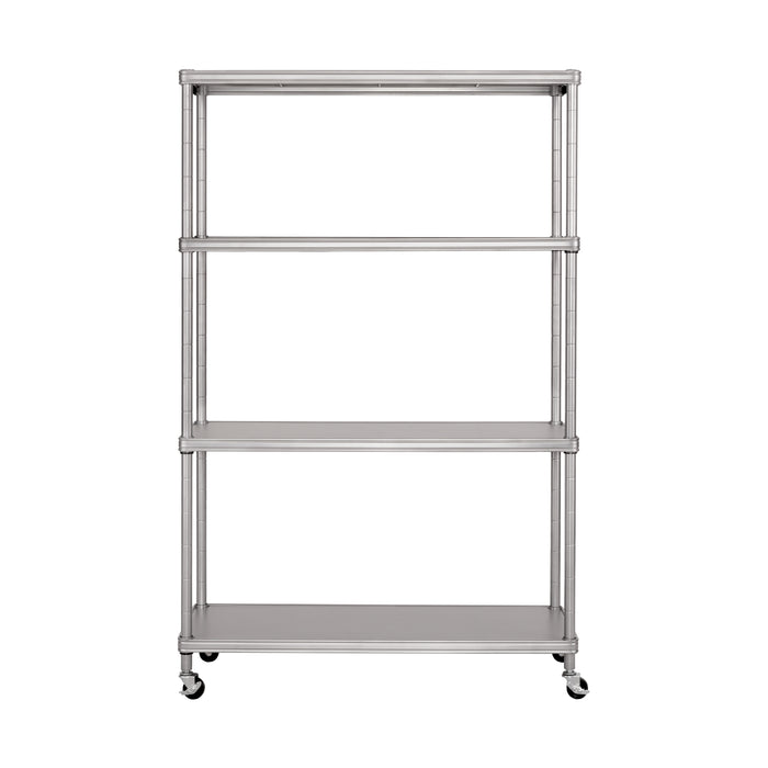 Front angle of platinum shelf on white background