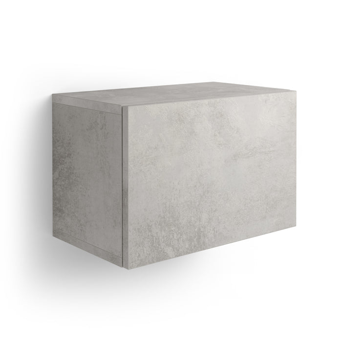 Iacopo cube wall unit with door, Concrete Effect, Grey