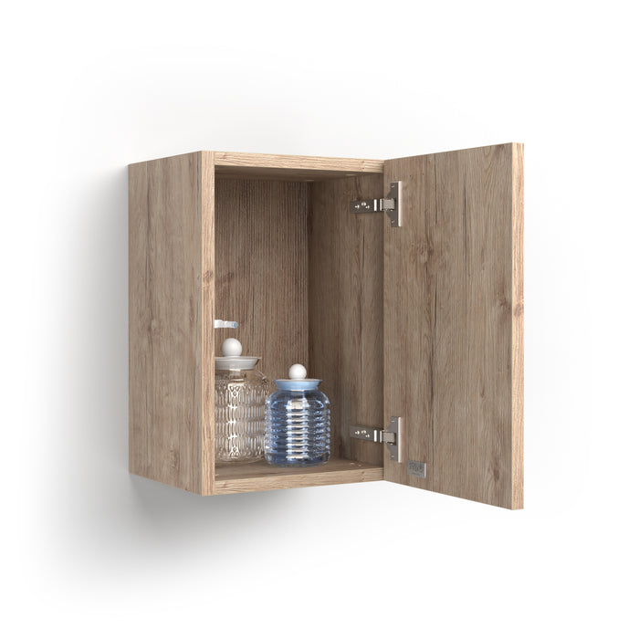 Iacopo cube wall unit with door, Oak