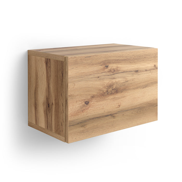 Iacopo cube wall unit with door, Rustic Oak