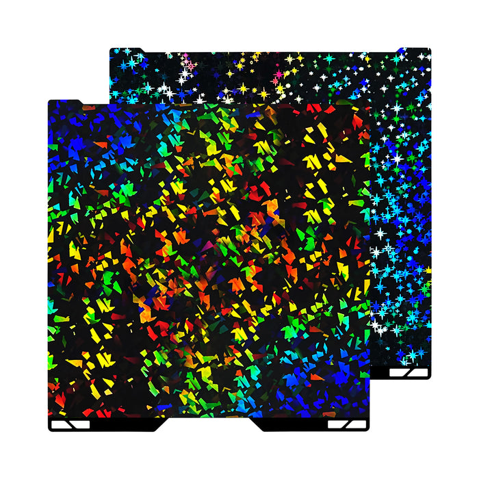 IdeaFormer-3D Rainbow Confetti PEF+Galaxy PEY Spring Steel Build Plate 335x346mm for Bambu Lab H2C