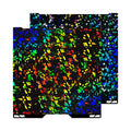 IdeaFormer-3D Rainbow Confetti PEF+Galaxy PEY Spring Steel Build Plate 335x346mm for Bambu Lab H2C