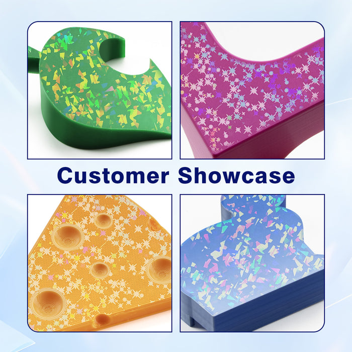 IdeaFormer-3D Rainbow Confetti PEF+Galaxy PEY Spring Steel Build Plate 335x346mm for Bambu Lab H2C