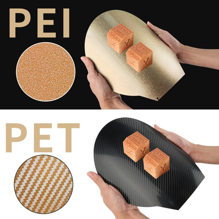 IdeaFormer Carbon Fiber PET+Textured Gold PEI Spring Steel Build Plate, Round 220mm for Ender 3