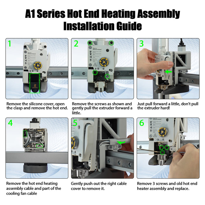 IdeaFormer  Hotend Heating Kit for Bambu Lab A1/A1 mini 3D printer , suitable for hotend heating of A1/ A1mini