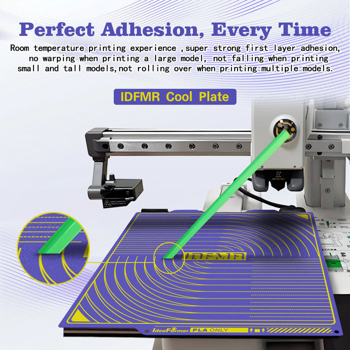 IdeaFormer Purple Textured PEI Low-Temperature Build Plate, 184×184mm for Bambu Lab A1 Mini