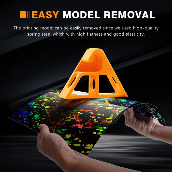 IdeaFormer Rainbow Confetti PEF+Galaxy PEY Spring Steel Build Plate, 276×293mm for Snapmaker U1 3D Printer