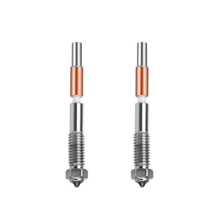 IdeaFormer Replacement 2PCS Integrated Nozzle for QIDI Plus4, M6 Bimetallic + Ceramics Nozzle for QIDI Plus4