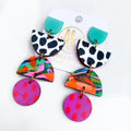 Jocelyn - Vivian Black Dot-Dangle Earring