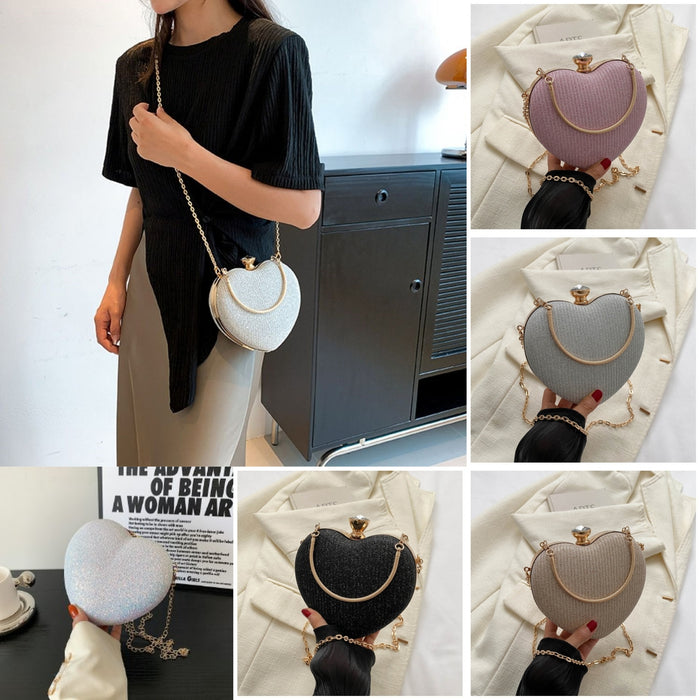 Lady Heart Shape Clutch Bag