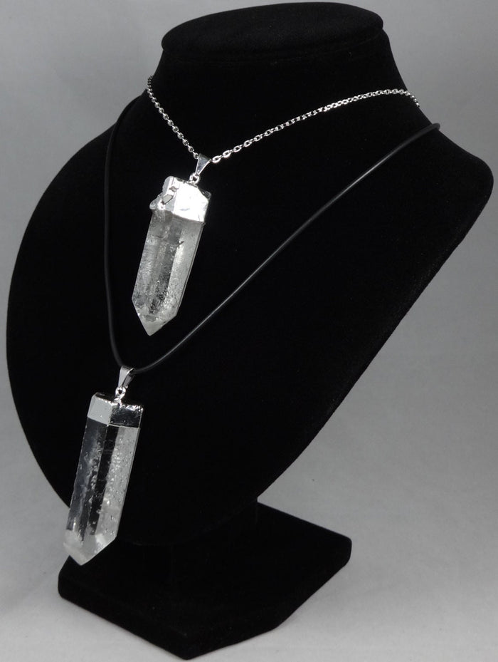 Large Quartz Crystal Point Pendant (Silver Plated) Wholesale