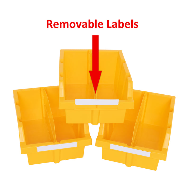 Large Yellow Bins for Commercial Bin Rack (3-Pack)