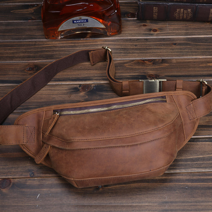 Leather Sports Crossbody Bag