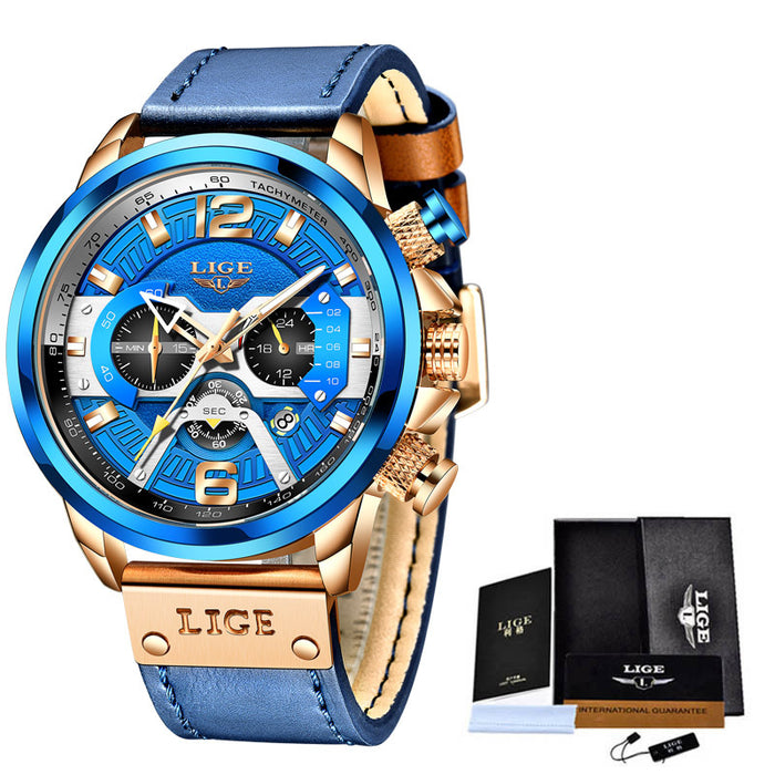 LIGE Men's Quartz Sports Watch