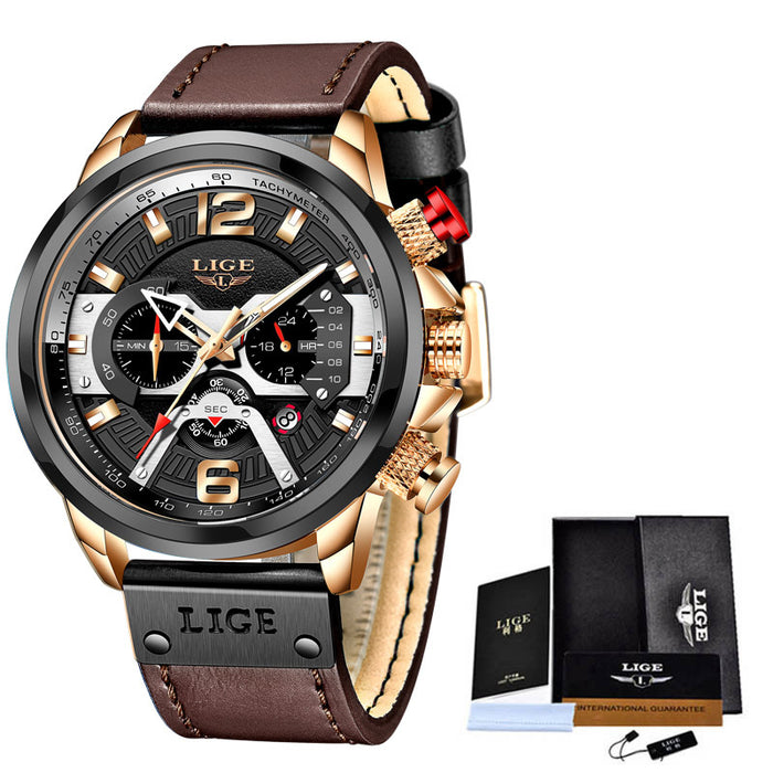 LIGE Men's Quartz Sports Watch