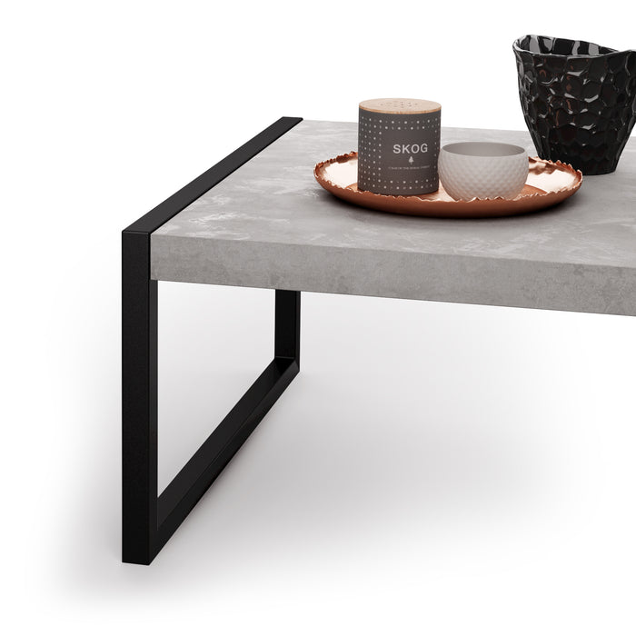 Luxury low Coffee table, Concrete Effect, Grey