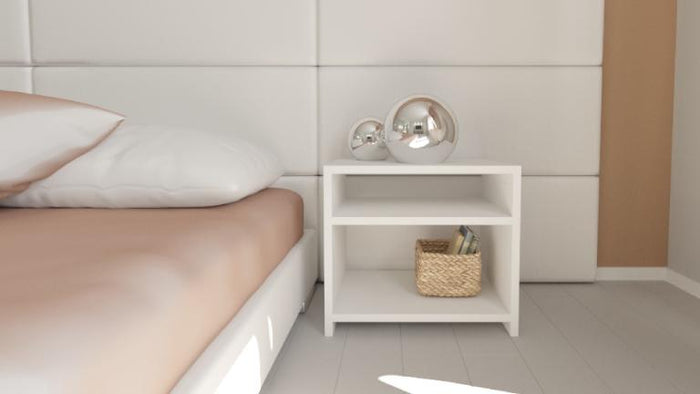 Martino Nightstand, Concrete Effect, Grey