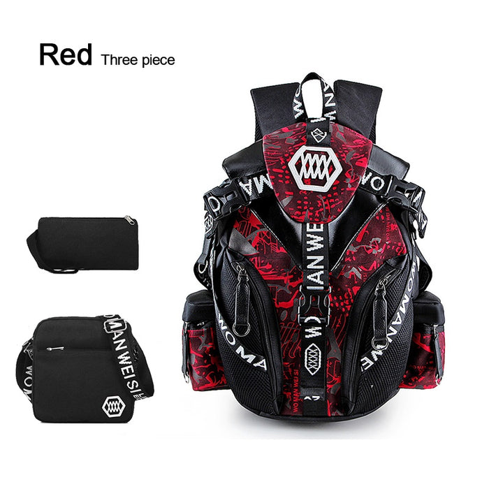 Red / Backpack 3piece