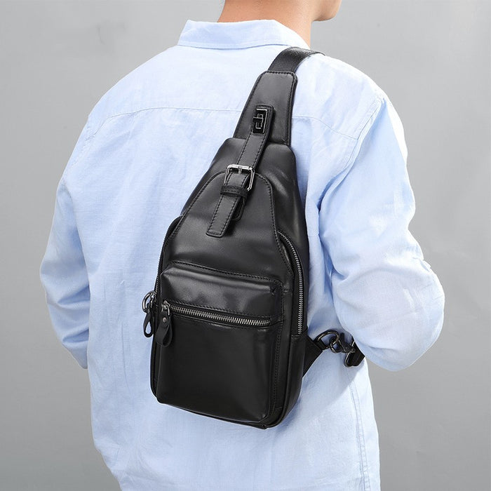 Men's Traveler's Leather Sling Bag