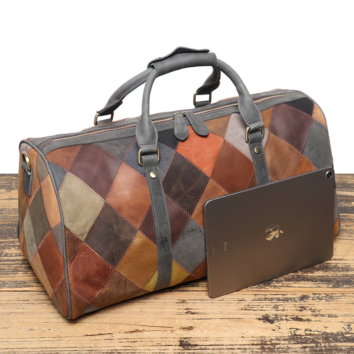 MITCHELL II Genuine Leather Travel Duffle Bag
