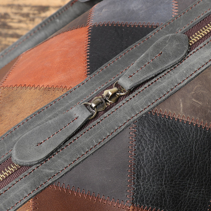 MITCHELL II Genuine Leather Travel Duffle Bag