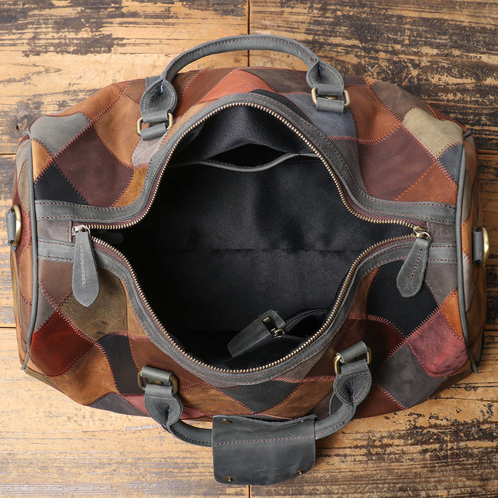 MITCHELL II Genuine Leather Travel Duffle Bag
