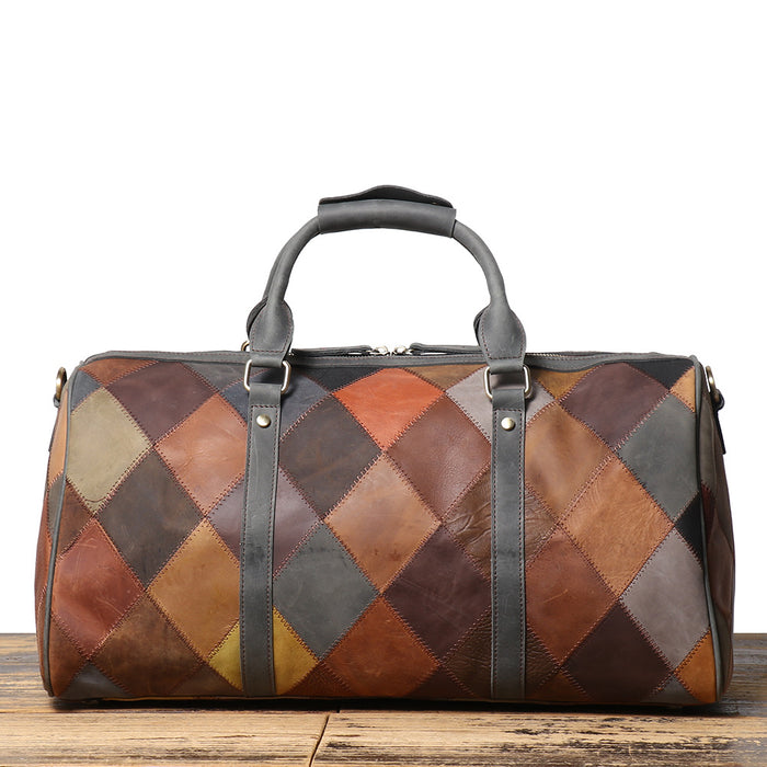 MITCHELL II Genuine Leather Travel Duffle Bag