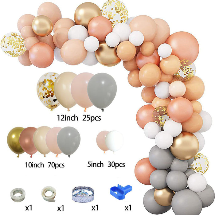 Mocsicka Balloon Arch 129Pcs Rose Gold and Gray Balloons Set Party Decoration