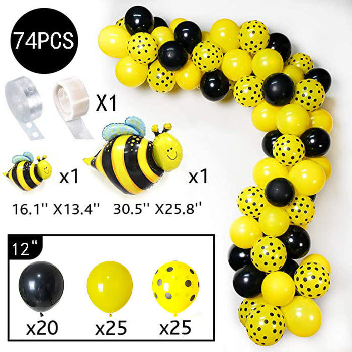 Mocsicka Balloon Arch 74Pcs Little Bee Theme