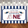 Mocsicka Baseball and Stripes Happy 1st Birthday Background-Mocsicka Party