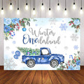 Mocsicka Christmas Tree and White Brick Wall Photo Banners-Mocsicka Party