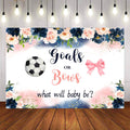 Mocsicka Goals or Bows Gender Reveal Flowers Background-Mocsicka Party