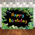 Mocsicka Jungle Animals Happy Birthday Backdrops-Mocsicka Party