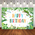 Mocsicka Jungle Animals Happy Birthday Party Banner-Mocsicka Party