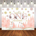 Mocsicka Winter Onederland White Deer Birthday Banners-Mocsicka Party