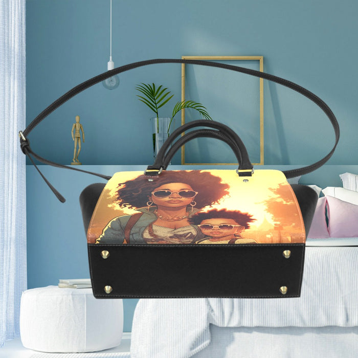 Mom and Son Shoulder Bag: Personalize with your image at no extra cost