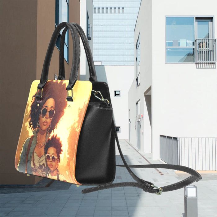 Mom and Son Shoulder Bag: Personalize with your image at no extra cost