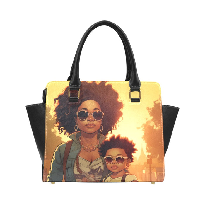 Mom and Son Shoulder Bag: Personalize with your image at no extra cost
