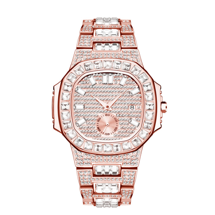 Montre Diamant Bauguette Quartz Watch