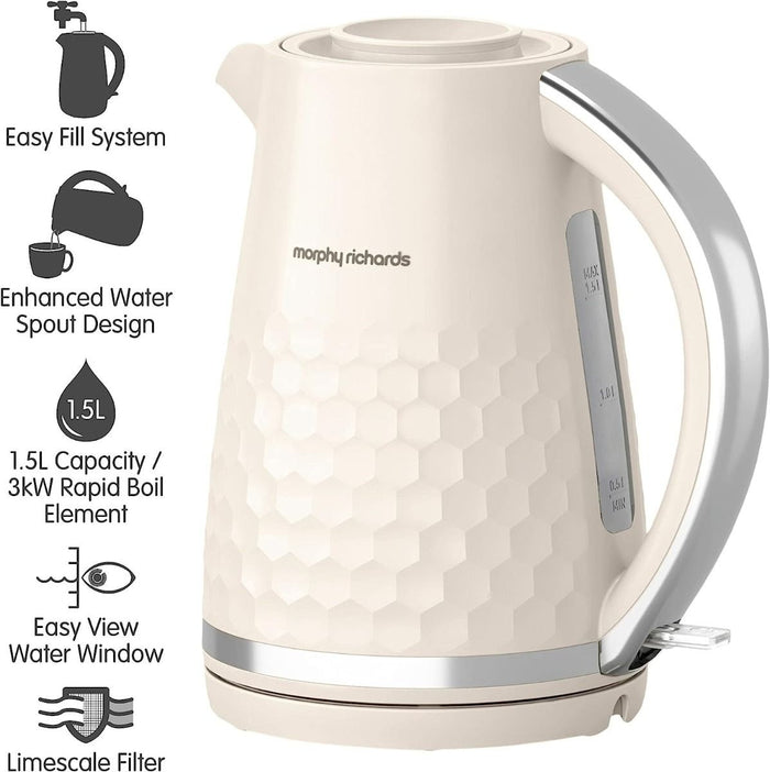 Morphy Richards Hive Jug Kettle, Cream | 108272