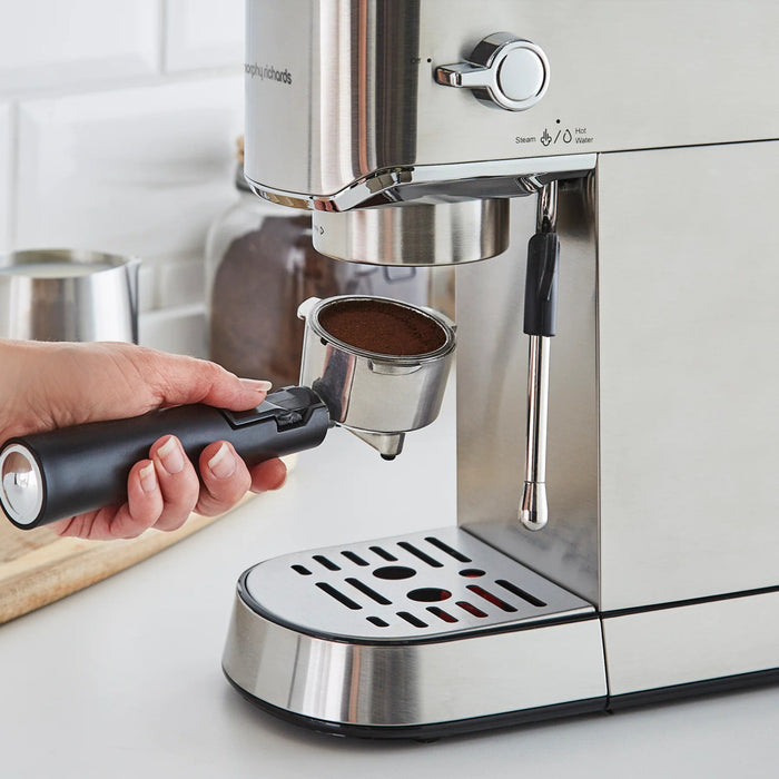 Morphy Richards Traditional Compact Pump Espresso Machine Stainless Steel | 172022