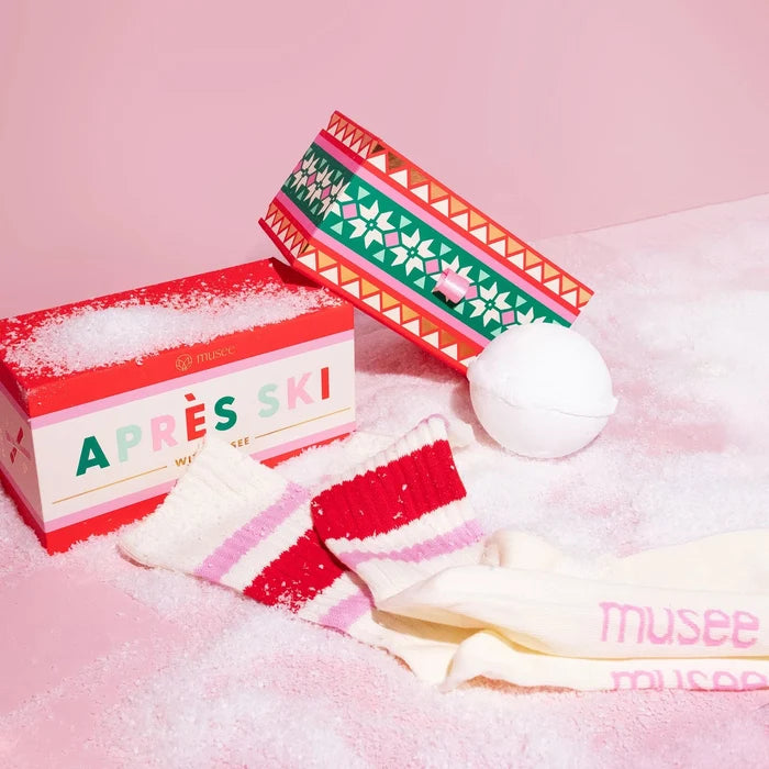 Apres Ski gift set from Musee with socks and a bath bomb