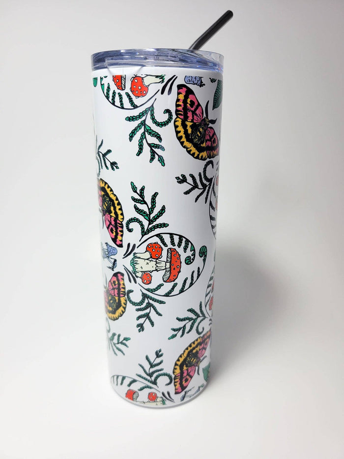 Mushrooms, Moths, Flowers 20oz Steel Travel Mug