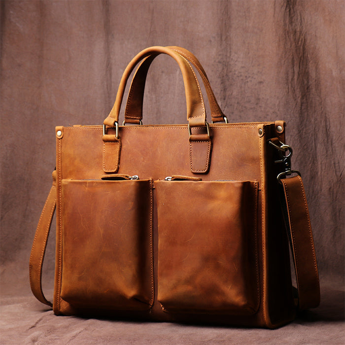 MYO Business Genuine Leather Travel Briefcase