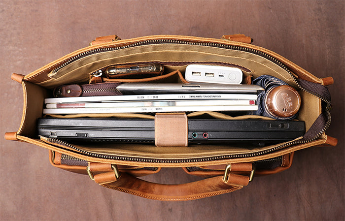 MYO Business Genuine Leather Travel Briefcase