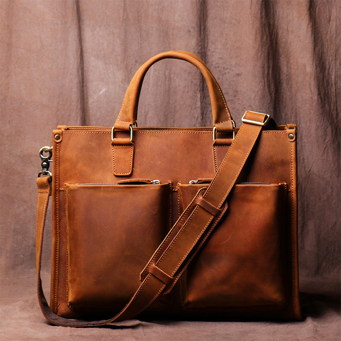 MYO Business Genuine Leather Travel Briefcase